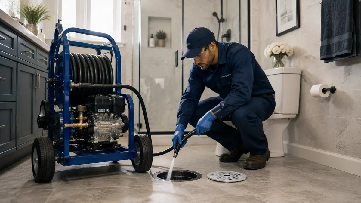 Bathroom Drain Hydro Jetting in Toluca Lake