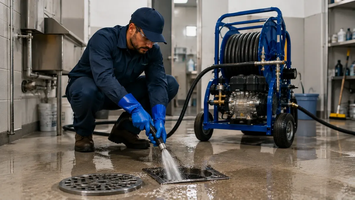 Floor Drain Hydro Jet Cleaning in Toluca Lake