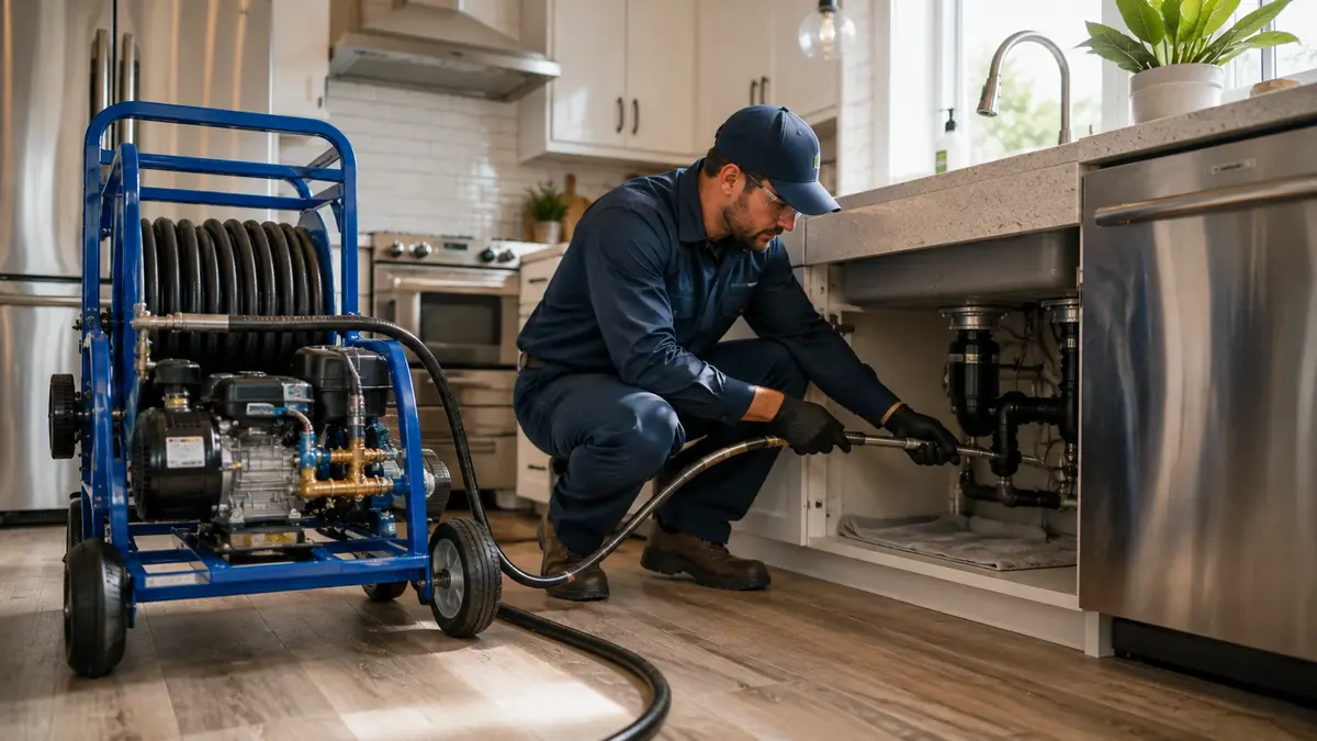 Kitchen Drain Hydro Jetting in Toluca Lake