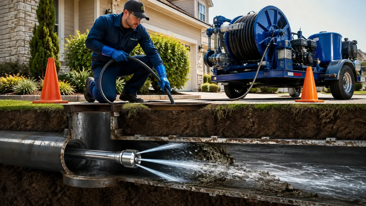 Main Sewer Line Hydro Jet Cleaning in Toluca Lake