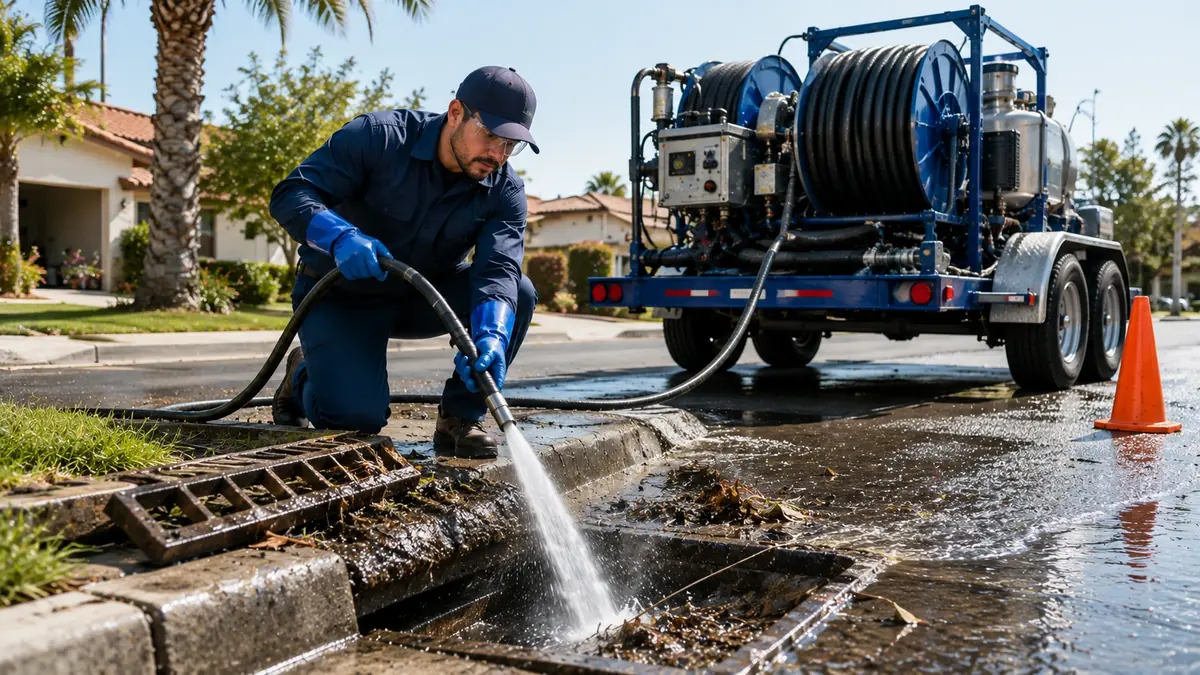 Storm Drain Hydro Jet Cleaning in Toluca Lake